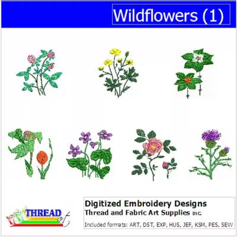 Machine Embroidery Designs – Wildflowers(1)