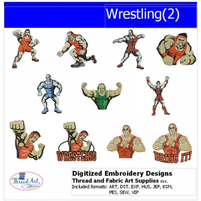 Machine Embroidery Designs – Wrestling(2)
