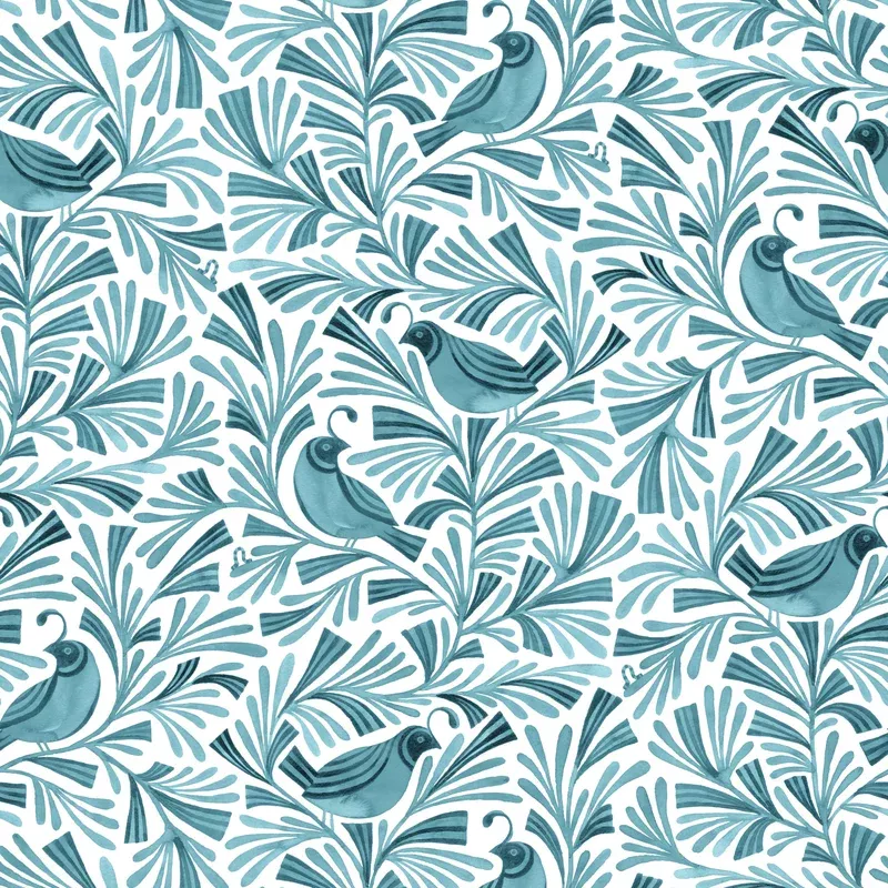 Maeve – Sea | Birds & Branches | Cloud 9 Fabrics
