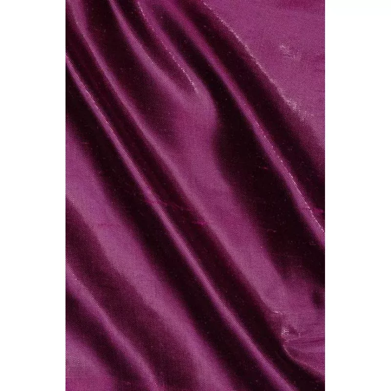 Magenta Purple Haze Metallic Shantung Silk Fabric