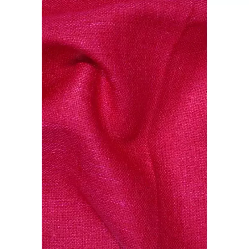 Magenta Silk Linen (Matka) Fabric