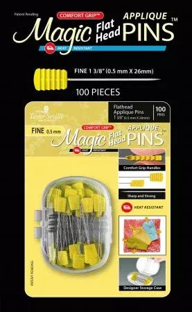 Magic Pins Flathead Applique Fine 100pc