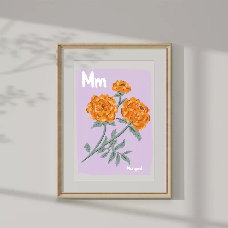 Marigold Alphabet Print