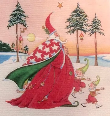 Mary Engelbreit – Wizard Santa w/ Background
