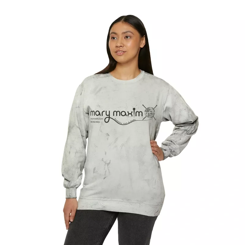 Mary Maxim Color Blast Crewneck Sweatshirt – Unisex