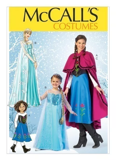 McCall's Sewing Pattern M7000 - Kids' and Misses' Winter Princess Dresses + Cape with Collar and Capelet Costume