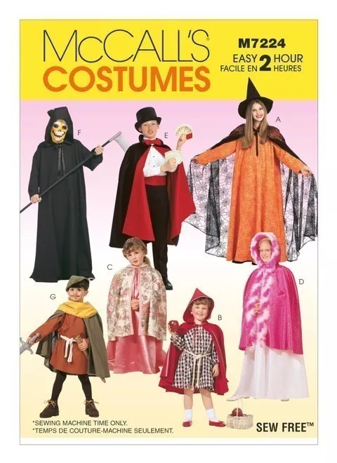 McCall's Sewing Pattern M7224 - Kids' Cape and Tunic Costume