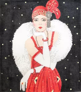 The Meredith Collection – Art Deco Lady in Red