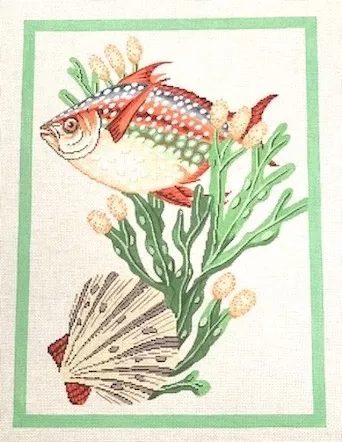 The Meredith Collection – Fish and Shells in Green