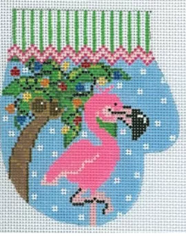 The Meredith Collection – Flamingo Christmas Mitten