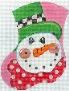 Meredith Collection Happy Snowman Mini Stocking