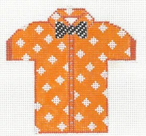 The Meredith Collection –Men’s Shirts Orange w/ Diamonds