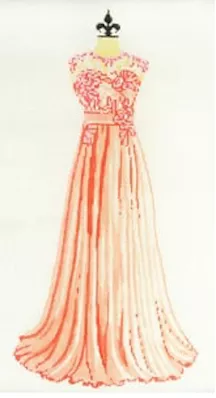 The Meredith Collection – Peach and Pink Evening Gown