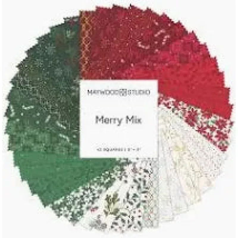 Merry Mix – Precut Fabric – 5″ Squares – 42 Pieces