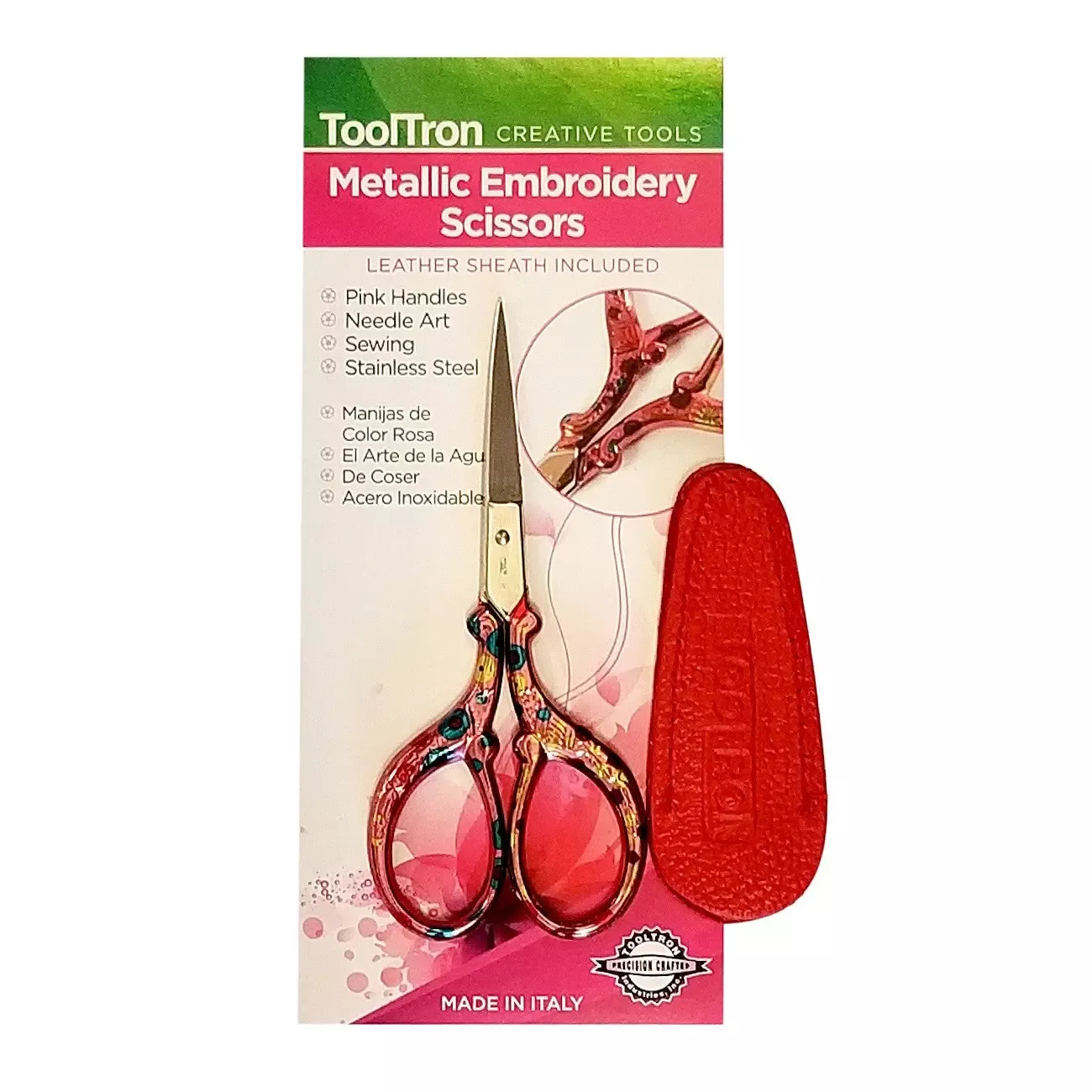 Metallic Embroidery Scissors 3-1 /2in Red