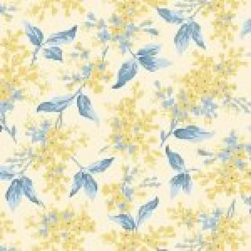 Middleboro RoadWide Back FabricFloral BranchesCream