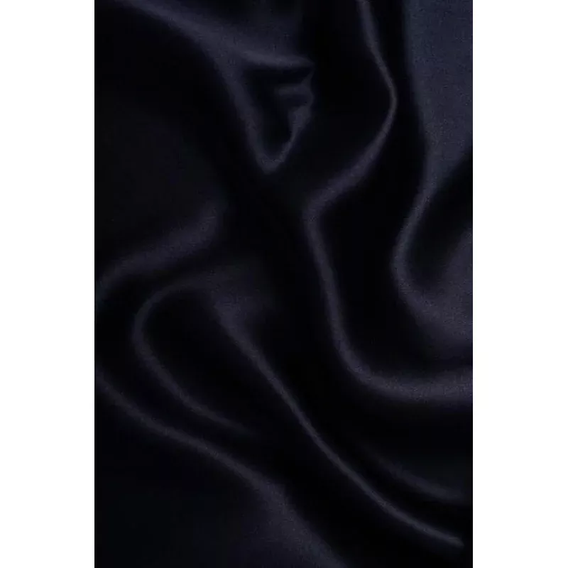 Midnight Navy Charmeuse Silk Fabric
