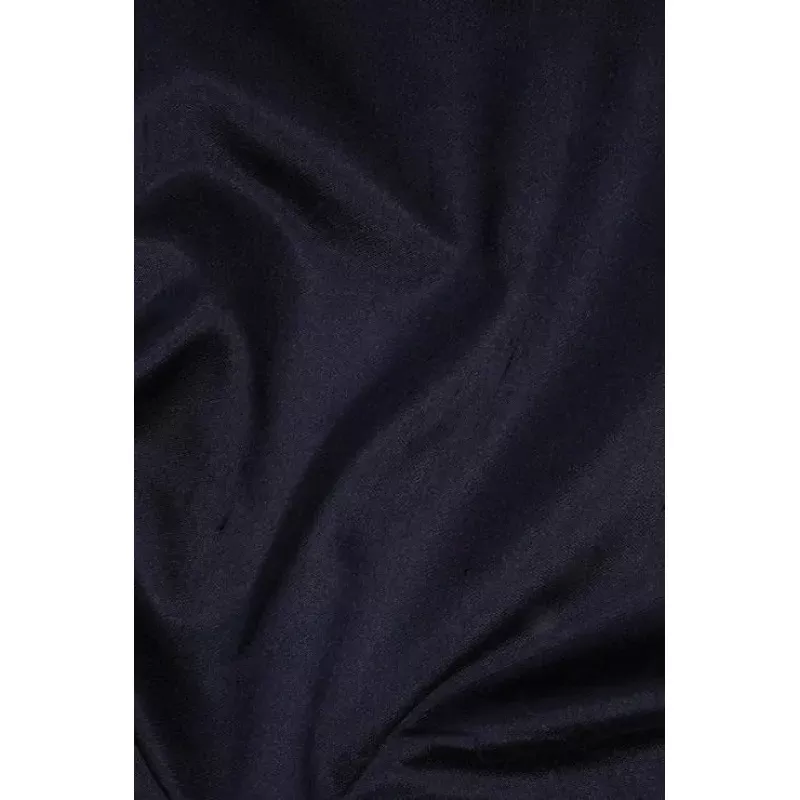 Midnight Navy Italian Shantung Silk Fabric