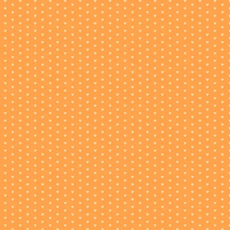Mini Heart Orange Yardage by Andover Fabrics for Andover Fabrics