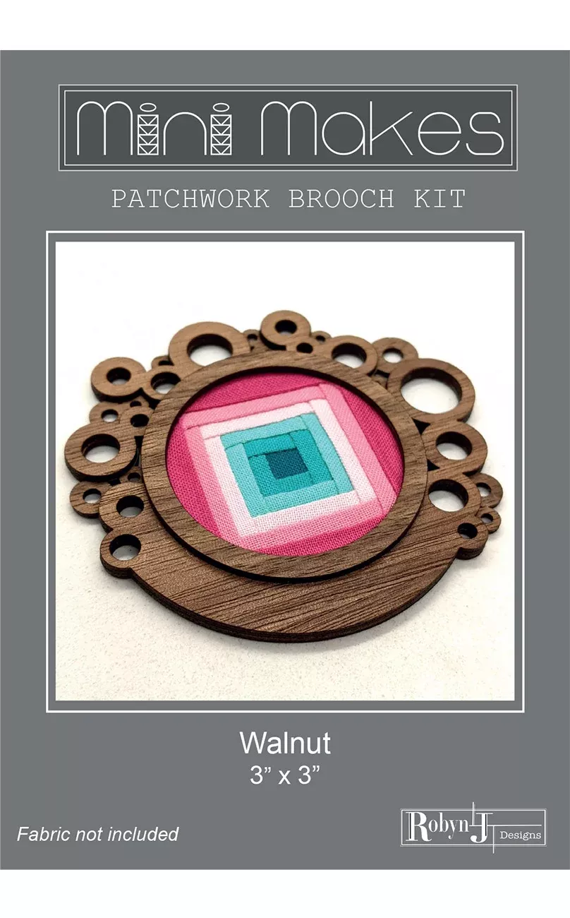 Mini Makes Brooch Circle Walnut