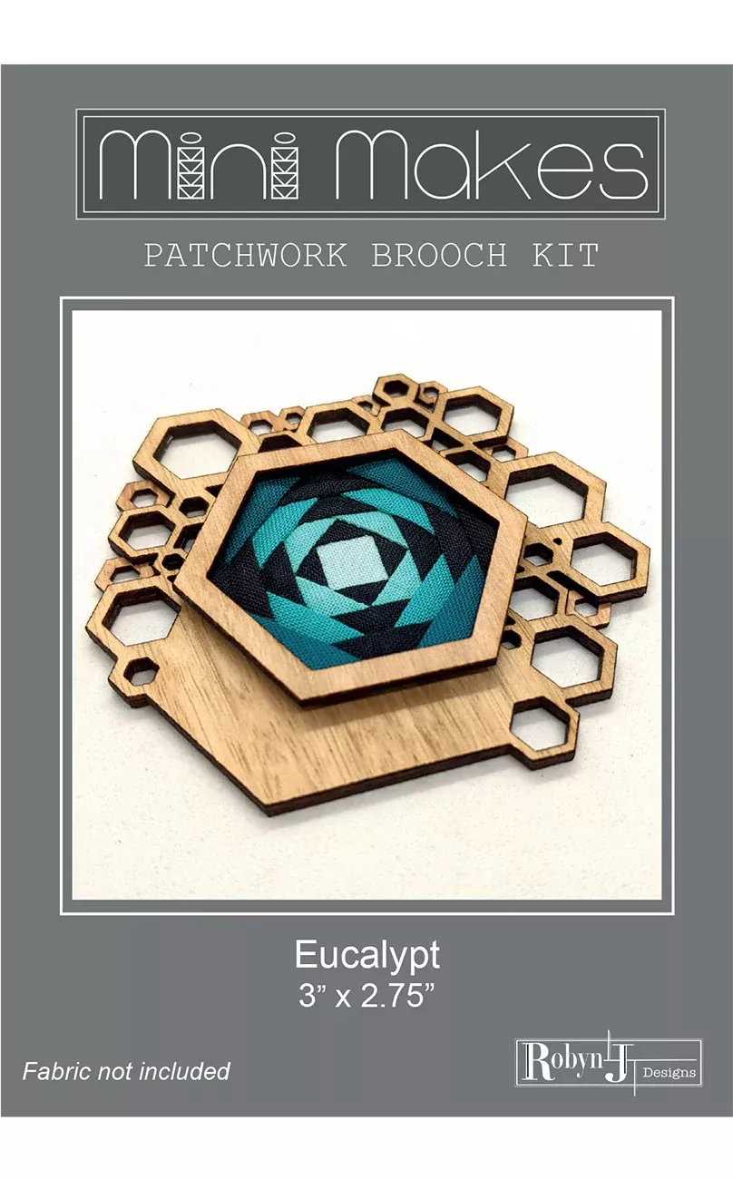 Mini Makes Brooch Hex Eucalypt