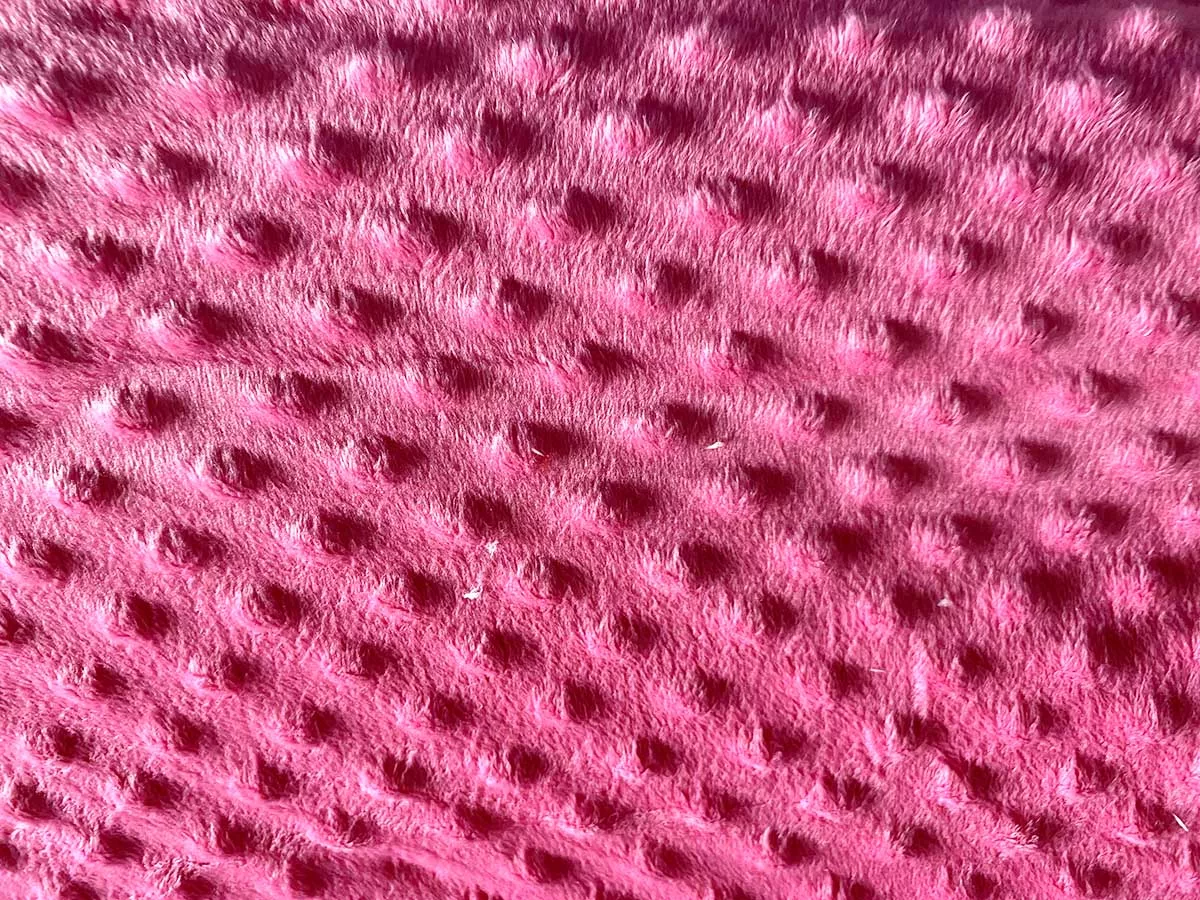 Minky Dots Fabric - Fuchsia