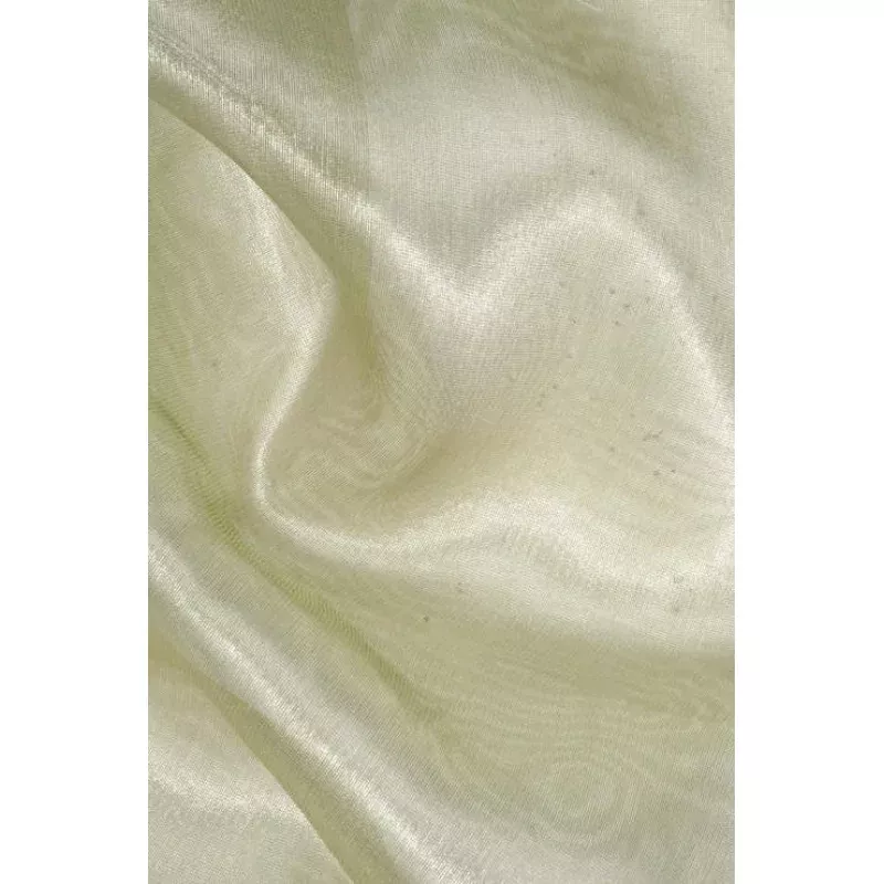 Mint Silver Metallic Organza Fabric