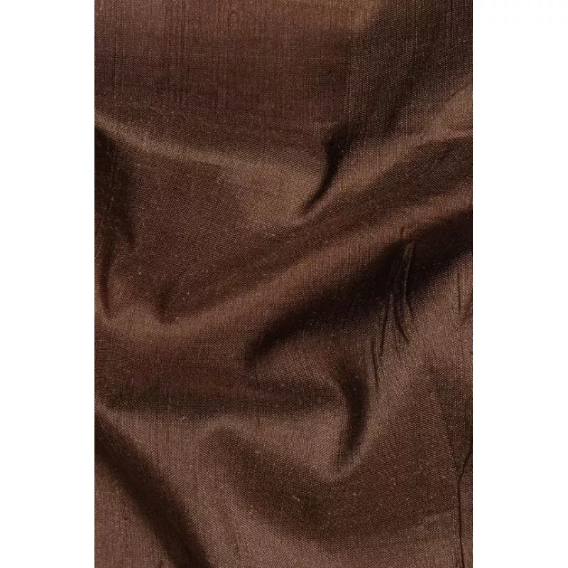 Mocha Brown Silk Shantung 54″ Fabric