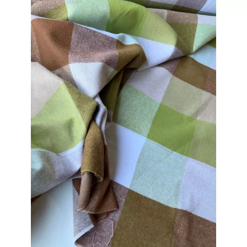 MOE 008 brown/green heavy cotton flannel check