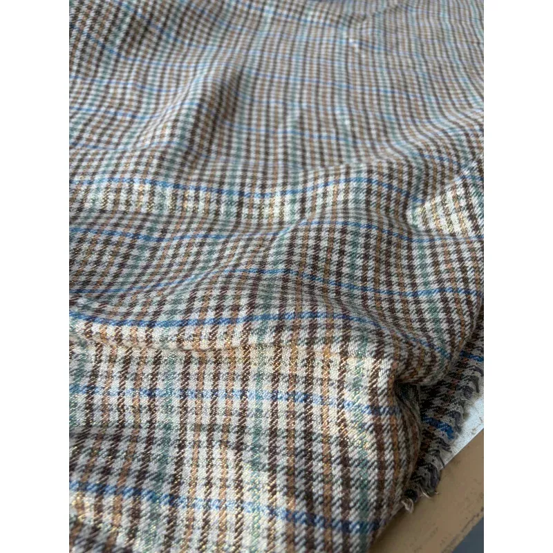 MOE 016 midweight cotton check with copper spray finish