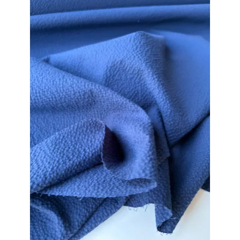 MOE 017 navy seersucker cotton suiting fabric