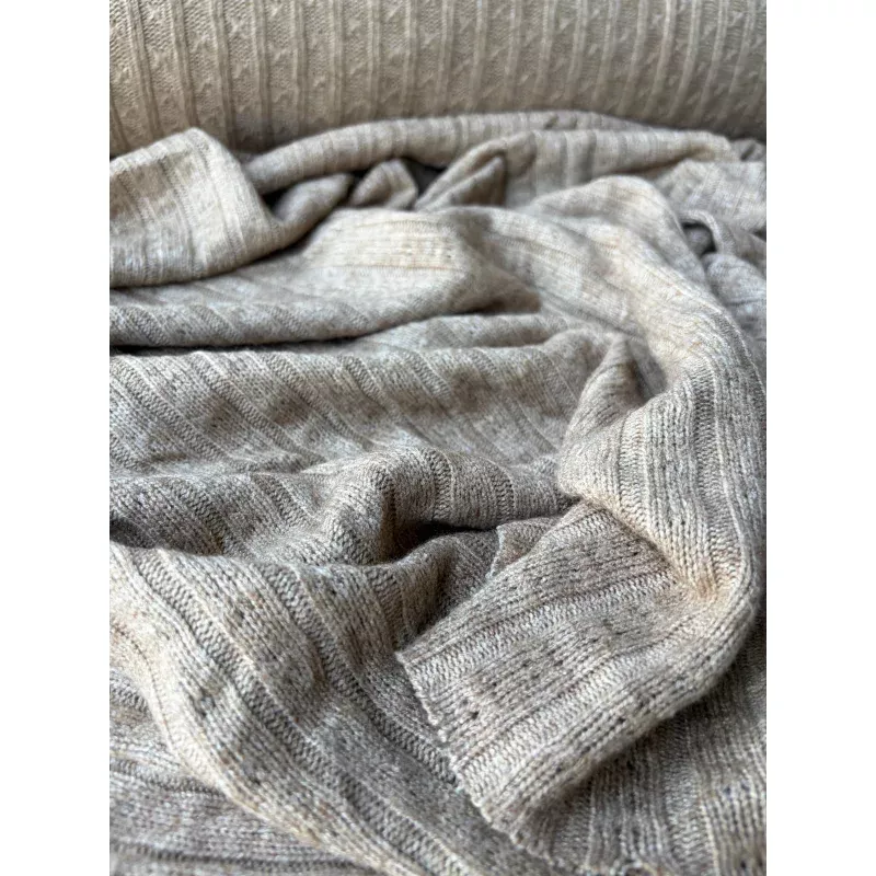MOE 023 camel cable wool/viscose jersey