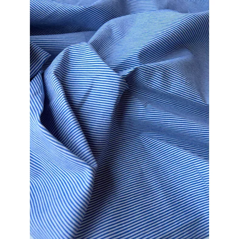 MOE 036 cobalt/white cotton pinstripe