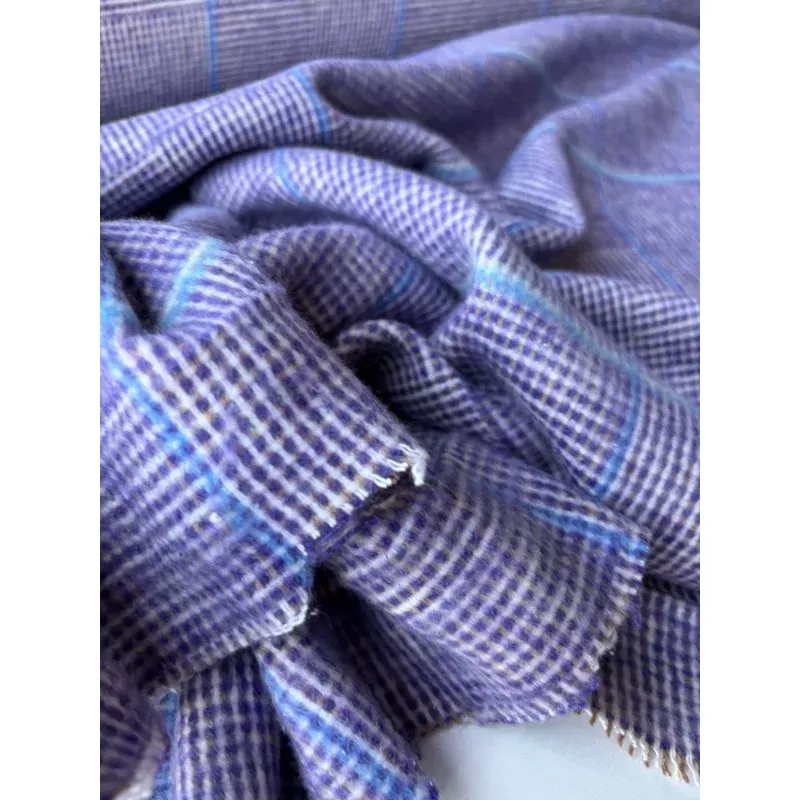 MOE 037 mauvecheckered heavy cotton tweed
