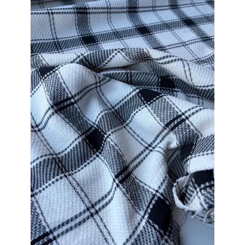 MOLKO 011ecru/black heavy cotton check