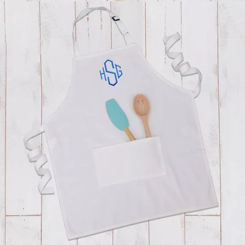 Monogrammed Canvas Apron – Embroidered Monogram