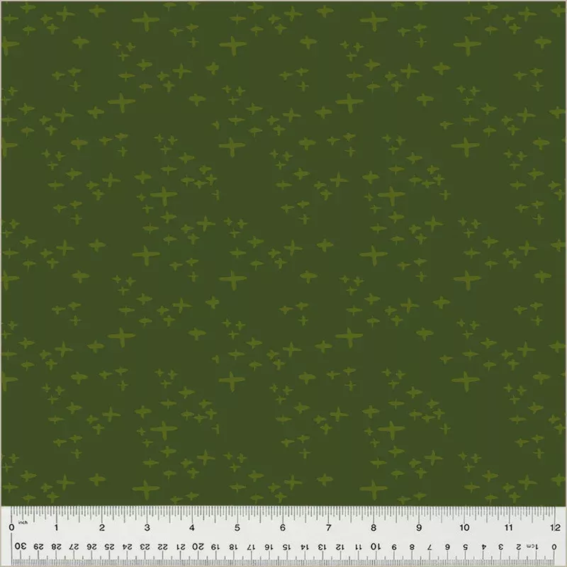 Moonlit Jennifer Moore/Monaluna 54289-18 Grassy Glimmer Organic High Density Cotton