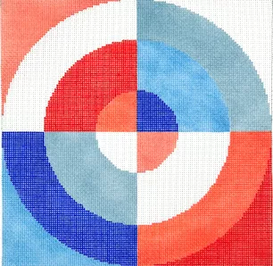 Mopsey Designs – Multicolored Circle Pillow