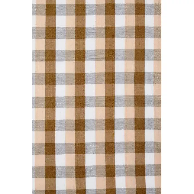 Multi-Color Check Plaid Silk Shantung 75 Fabric