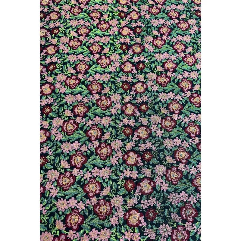 Multi Color Flower Embroidered Silk