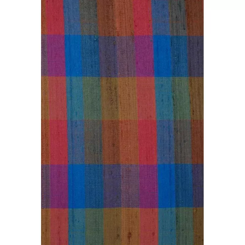 Multi-Color Plaid Plaid Silk Shantung 134 Fabric