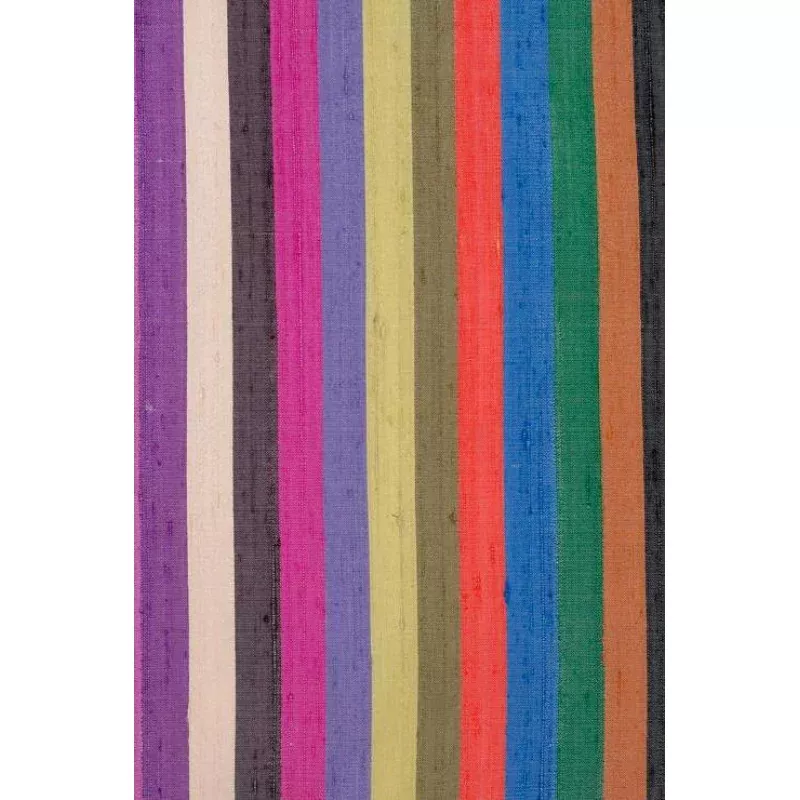 Multi-Color Striped Silk Shantung 30 Fabric