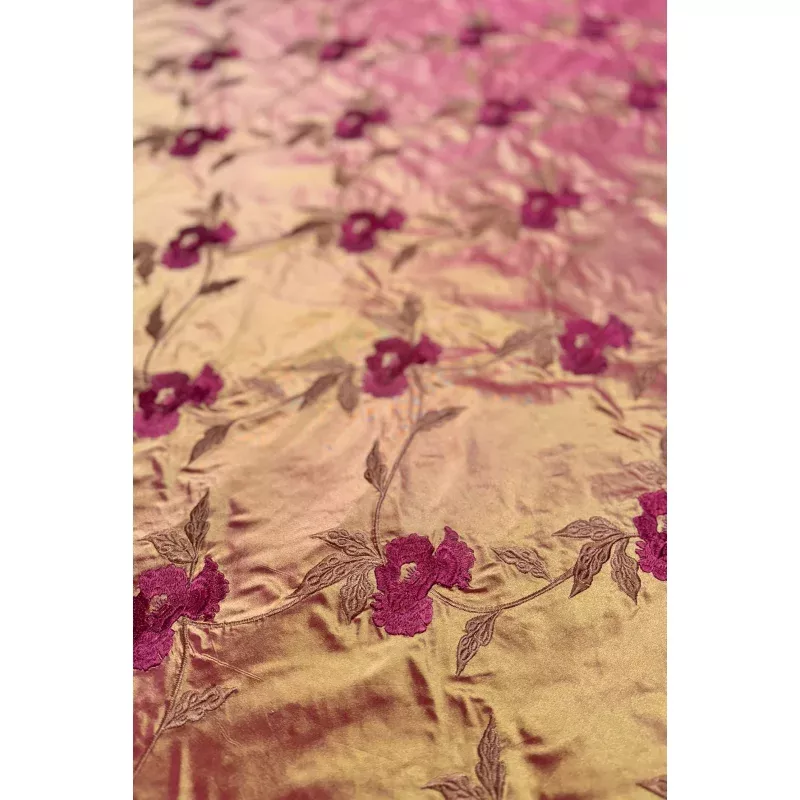 Multicolor Embroidered METF-022/5 Silk Taffeta