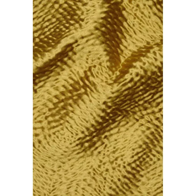 Mustard Gold Silk Hammered Satin Jacquard Fabric