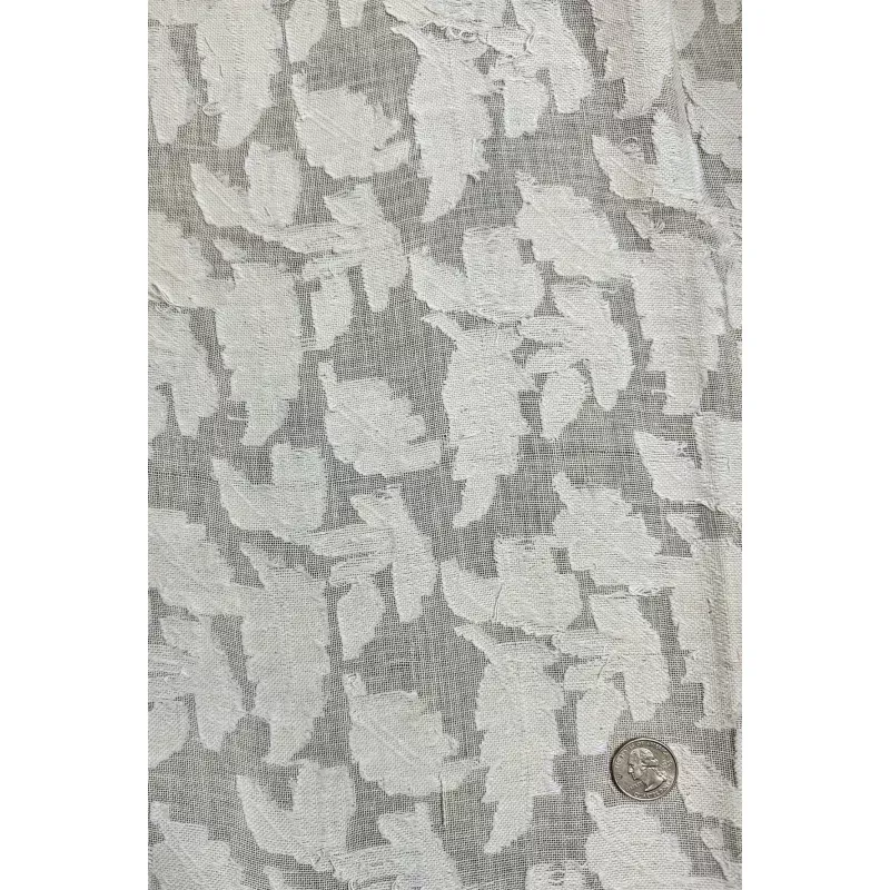 Natural White Falling Leaves Cotton Novelty COT-027