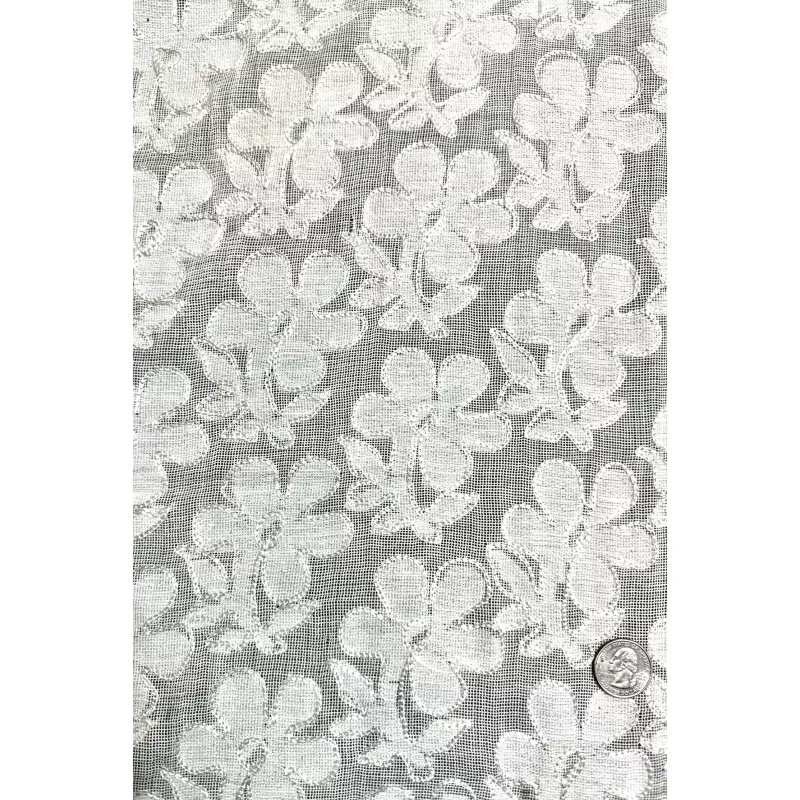 Natural White Flower Cotton Novelty COT-033