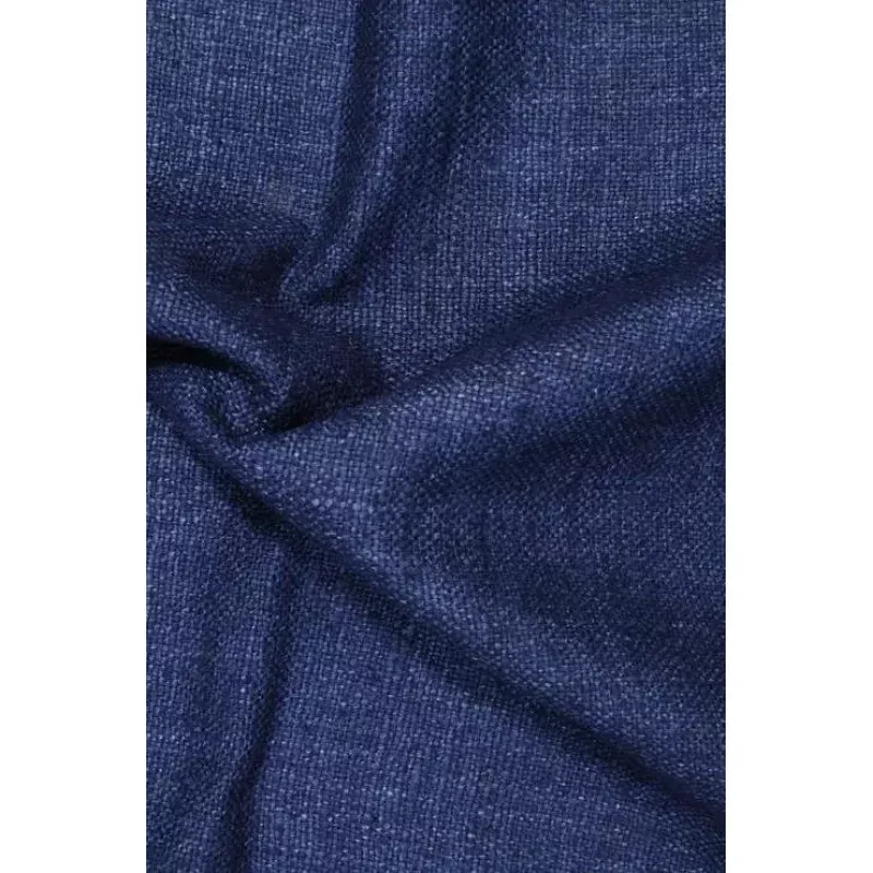 Navy Silk Linen (Matka) Fabric