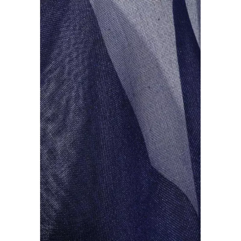 Navy Silk Organza Fabric