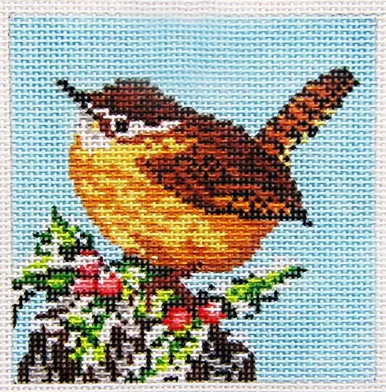 Needle Crossings – Carolina Wren Ornament