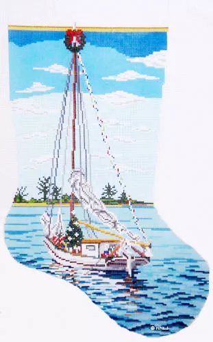 Needle Crossings – Christmas Sailboat